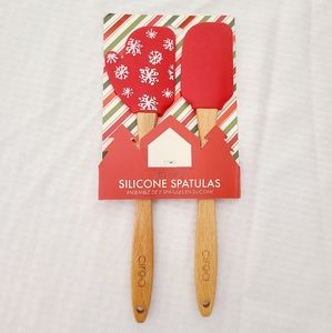 👀50% OFF👩‍🍳 NIP‼️ Ciroa brand 2-pack of Christmas Silicone Spatulas